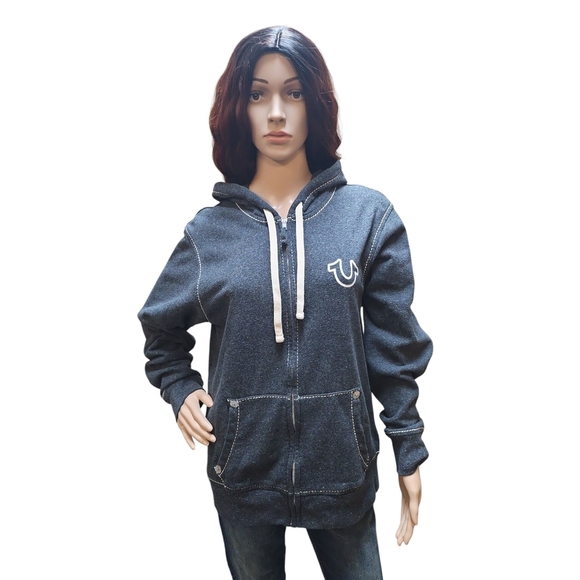 True Religion Women's Black Hoodie - Picture 1 of 4